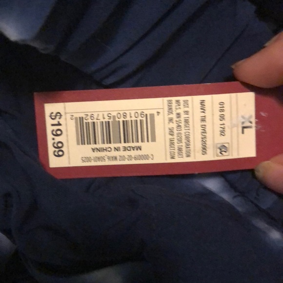 Blue and white tie die long skirt - Picture 2 of 3